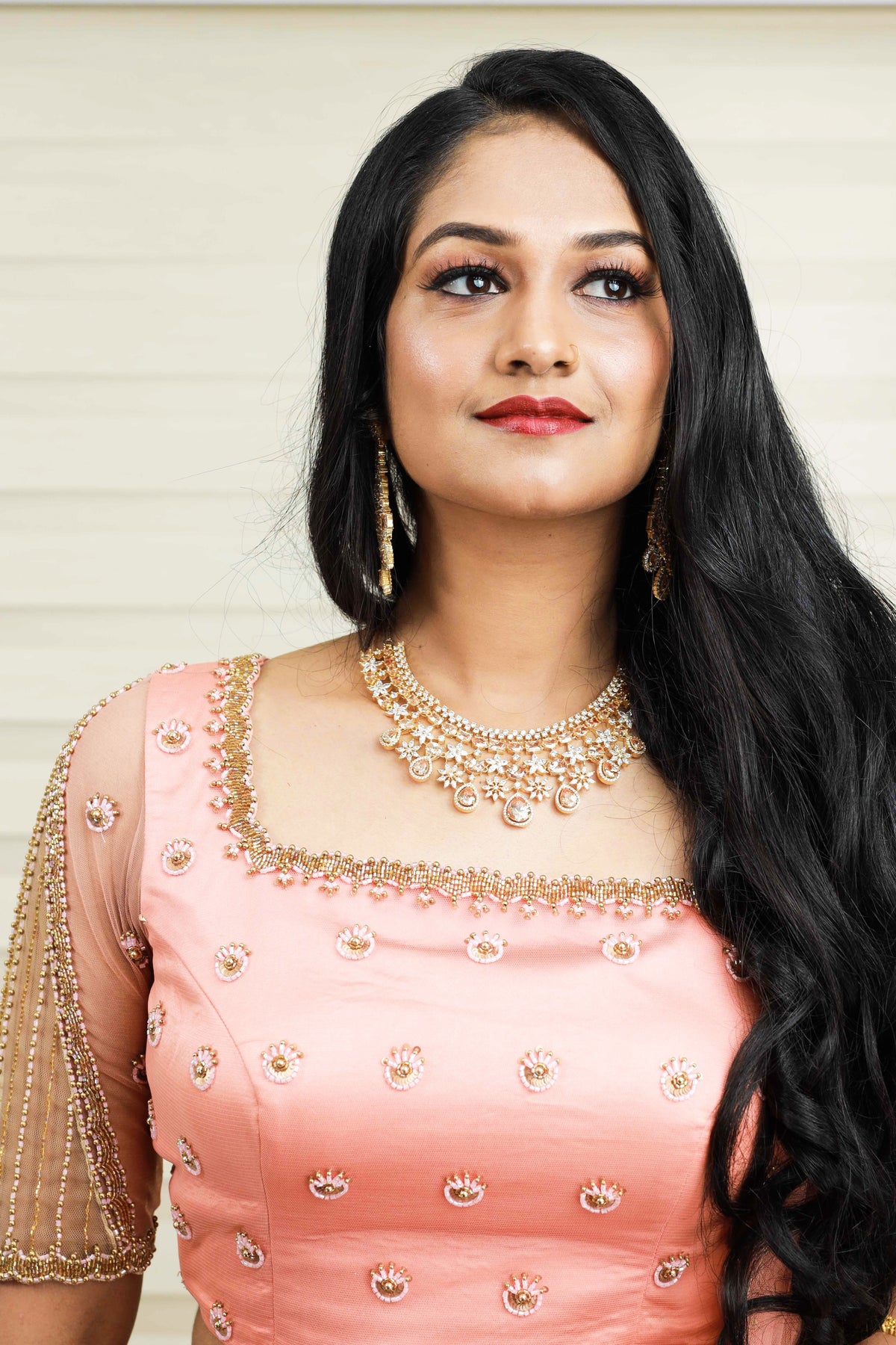 Ombre Tulle Lehenga with Zardozi & Cut Bead Detailing